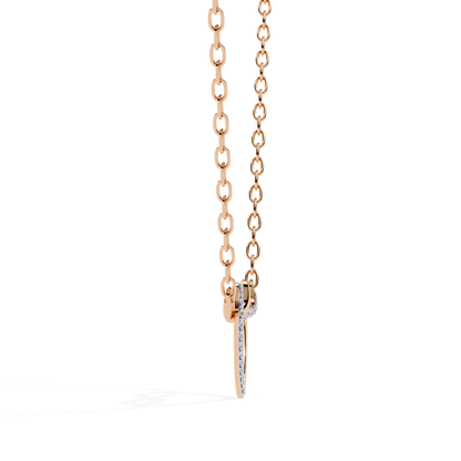 Infinity Heart Diamond Pendant Necklace For Valentine Gift