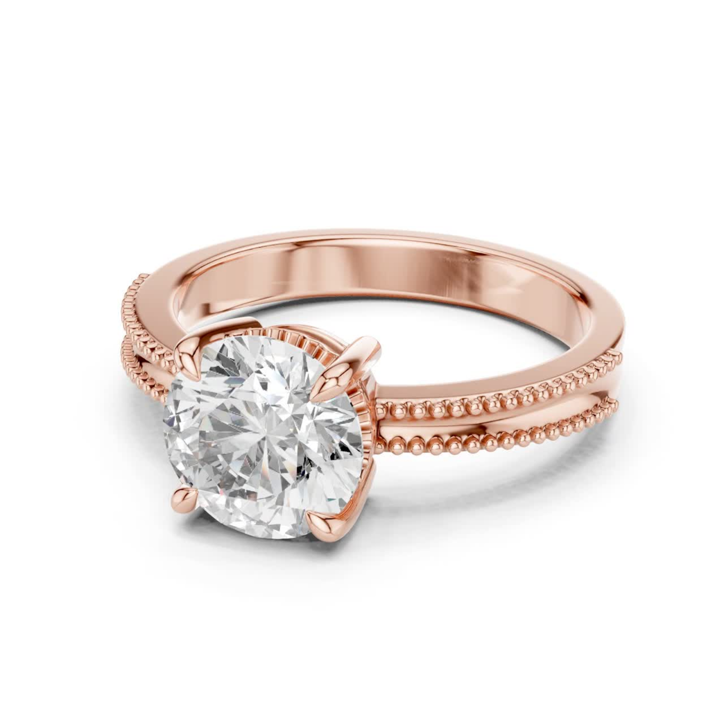 Round Diamond Double Edge Band Ring | Double the Brilliance