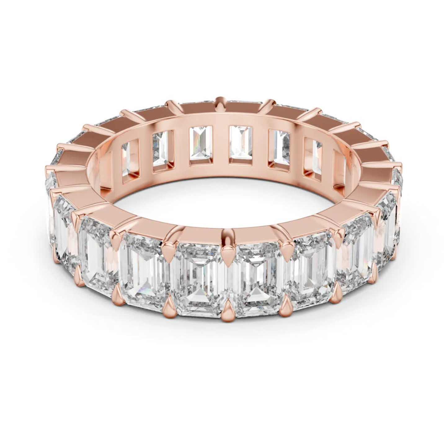 Emerald Cut Diamond Eternity Band | Infinite Step-Cut Brilliance