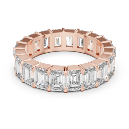 Emerald Cut Diamond Eternity Band | Infinite Step-Cut Brilliance