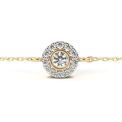 Radiant Halo Diamond Bracelet