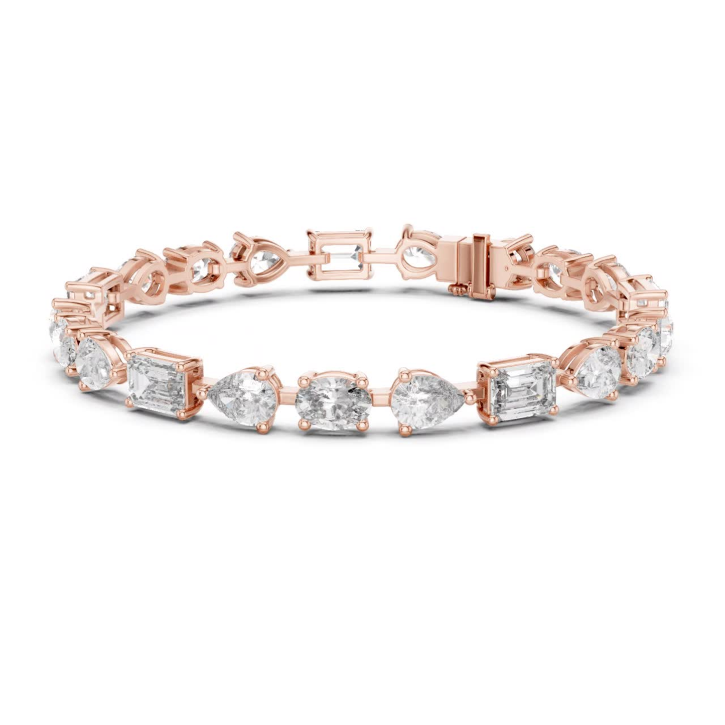 Mixed Shape Diamond Tennis Bracelet | Modern Luxury Style Design