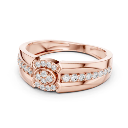 Round Diamond Cluster Band Ring | Modern Luxury Style