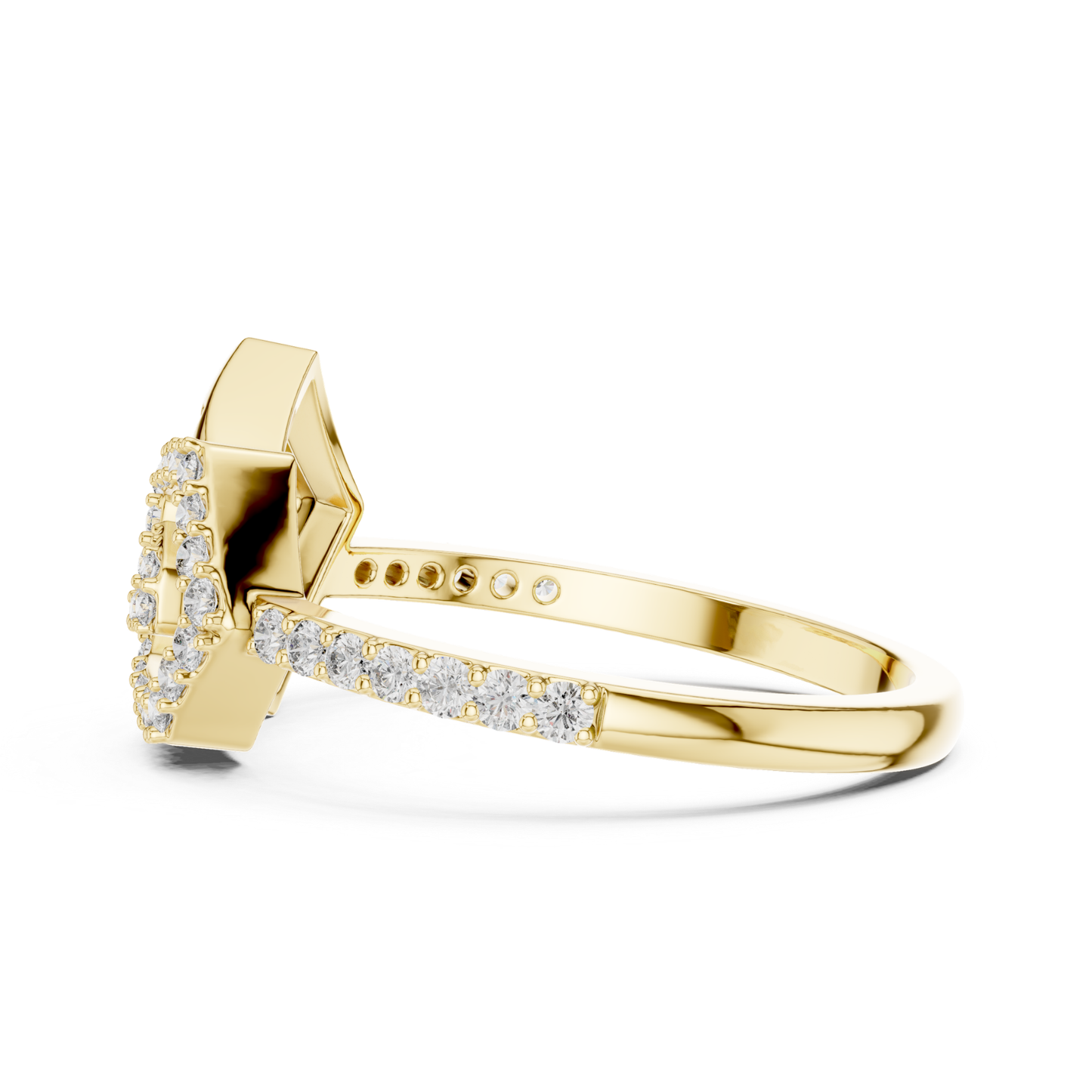 Hexagon Diamond Open Rings | Contemporary Luxury Style