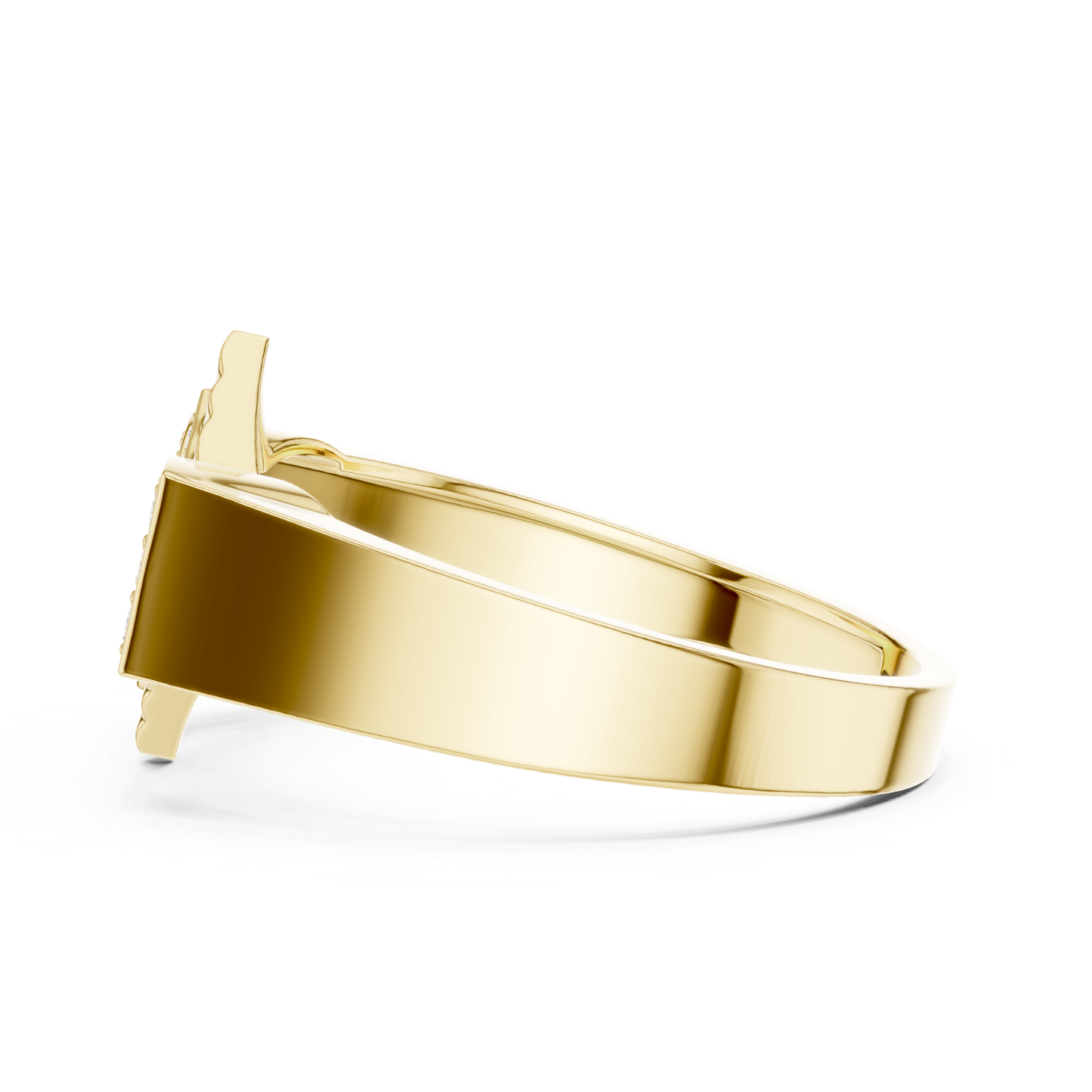 Round Diamond Geometric Statement Ring | Modern Luxury Style