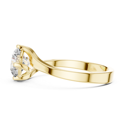Round Diamond Wrap Band Ring | 18K Gold Fine Jewelry