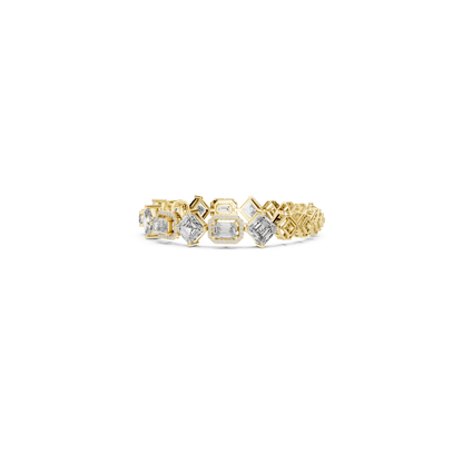 Round, Emerald & Radiant Diamond Bracelet | Luxury Tennis Style