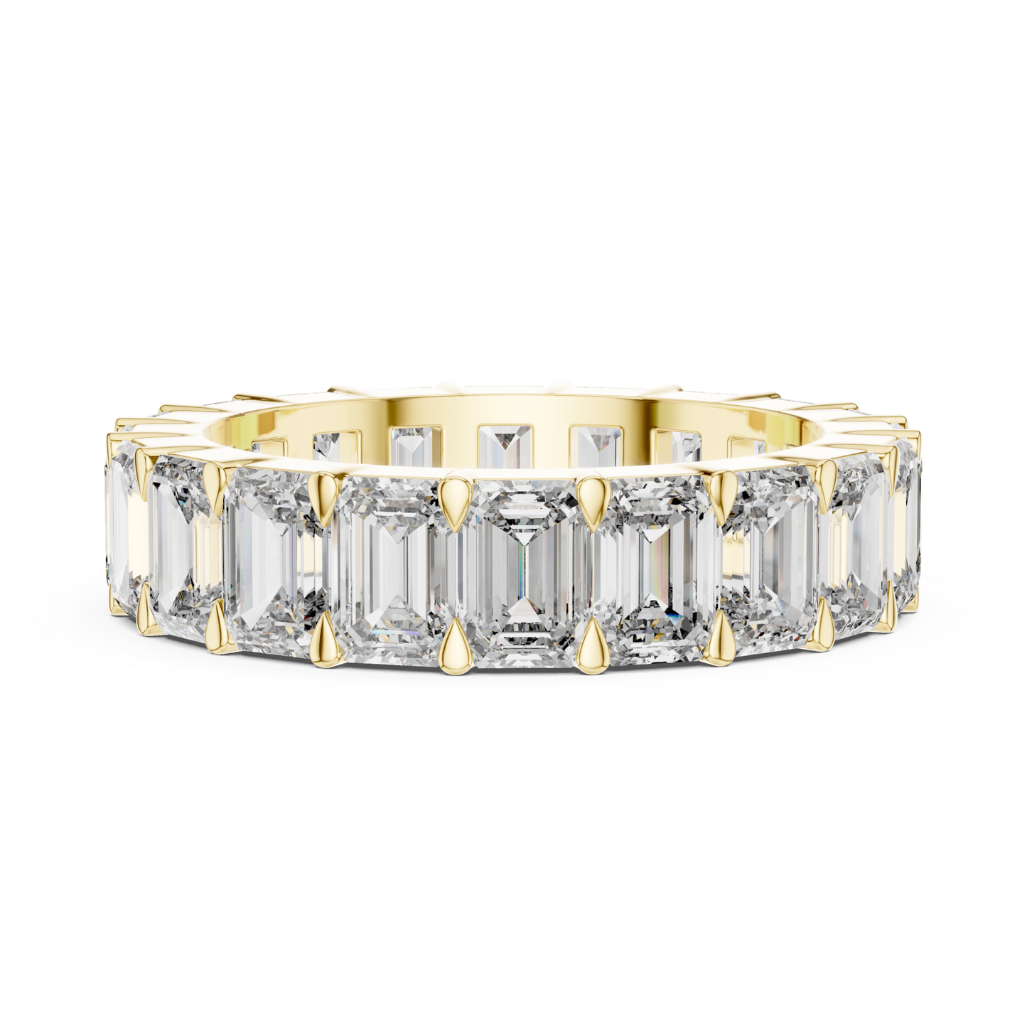 Emerald Cut Diamond Eternity Band | Infinite Step-Cut Brilliance
