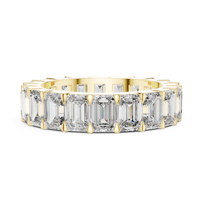 Emerald Cut Diamond Eternity Band | Infinite Step-Cut Brilliance