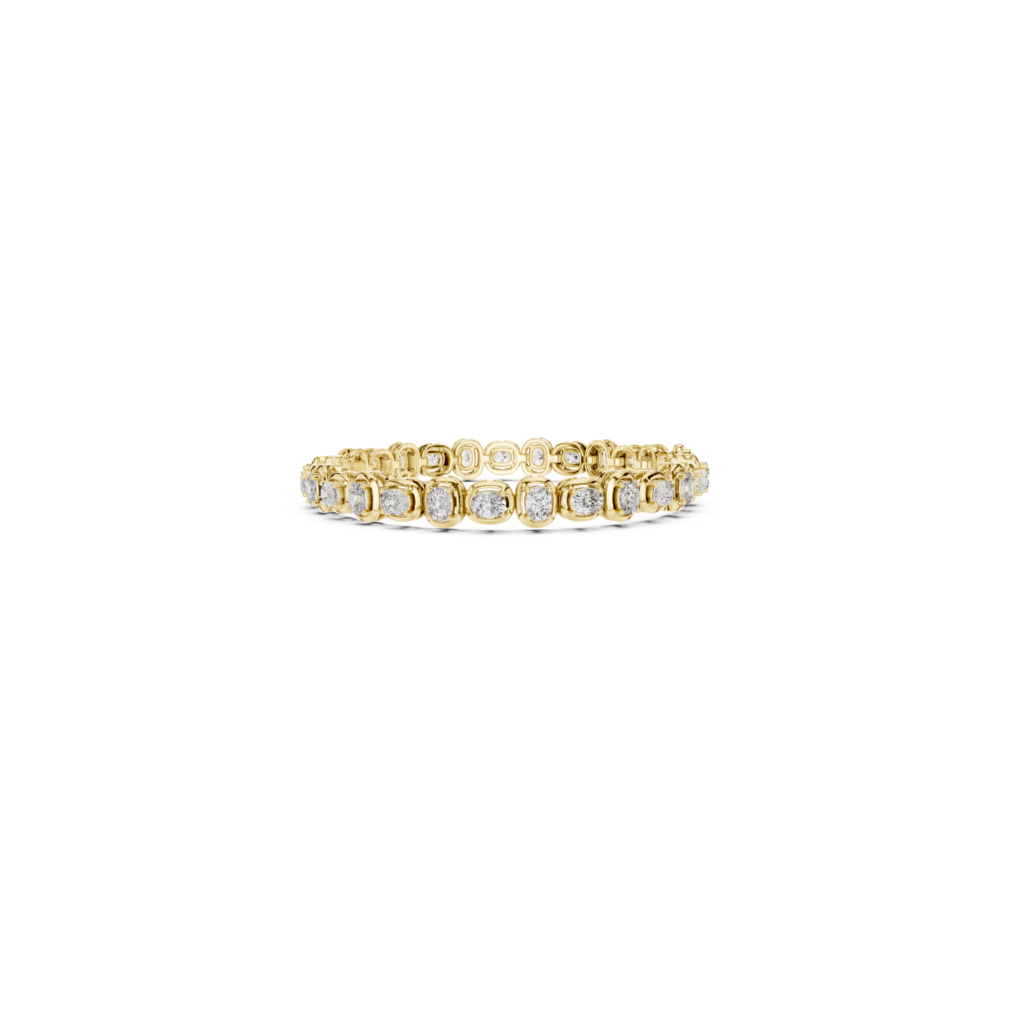 Cushion Cut Diamond Tennis Bracelet | Luxury White Gold Style