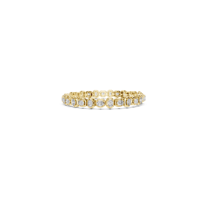 Cushion Cut Diamond Tennis Bracelet | Luxury White Gold Style