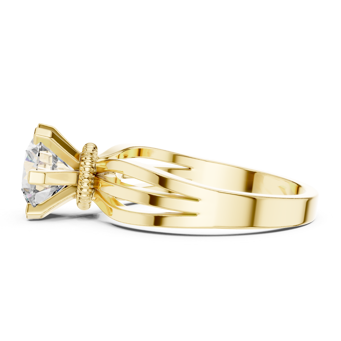 Round Diamond Layered Band Ring | Fine 18K 14K 10K Gold Luxe