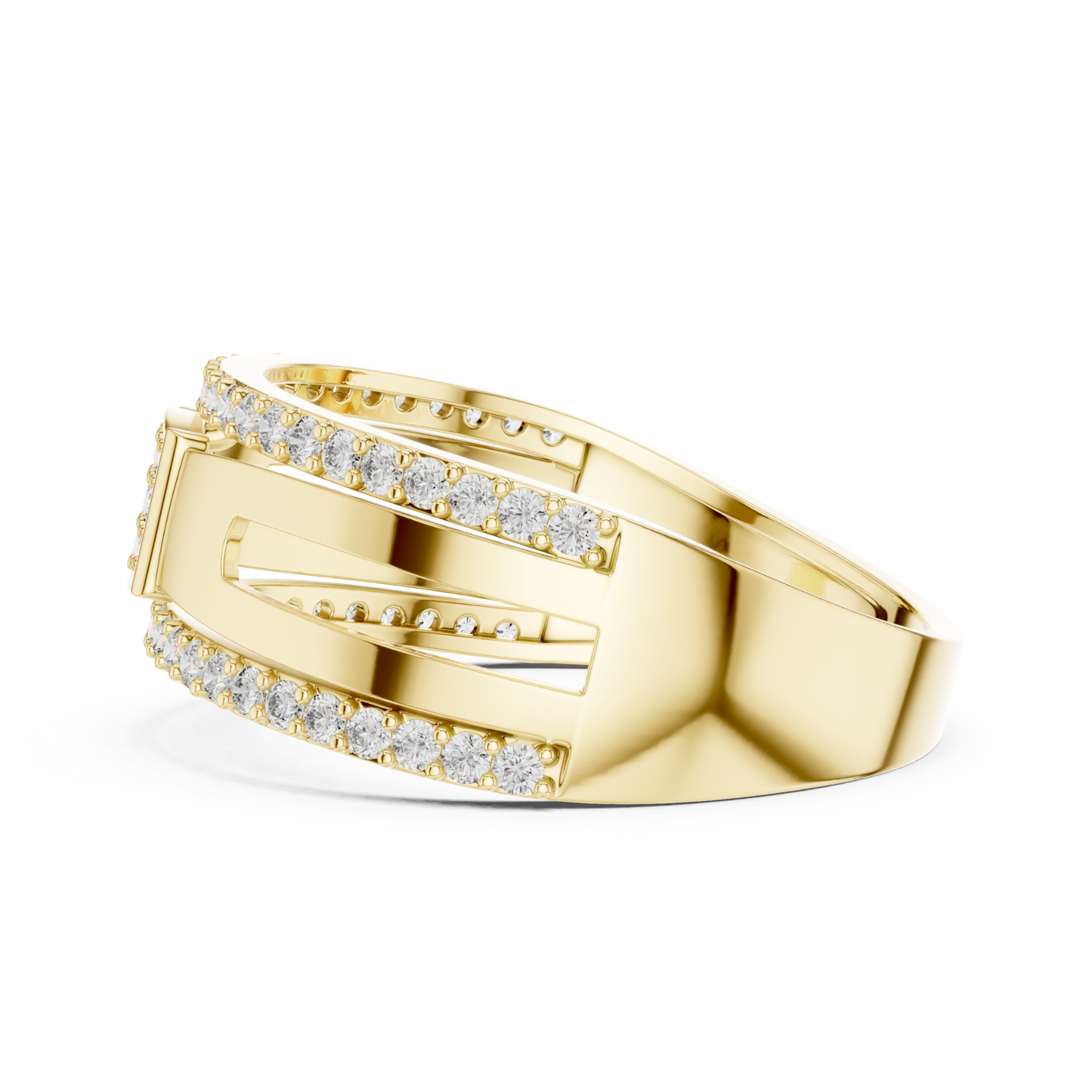 Luxury Men’s Diamond Band | Modern White Gold Wedding Style