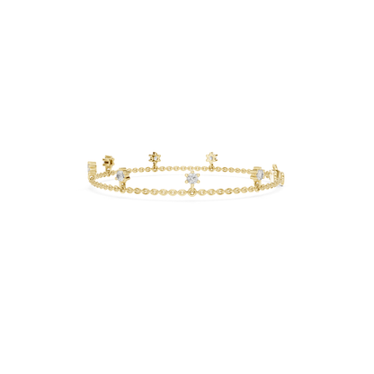 Diamond Station Chain Bracelet | Elegant Luxury Style