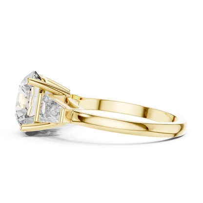 Round Diamond Ring with Side Stones | Brilliance All Around