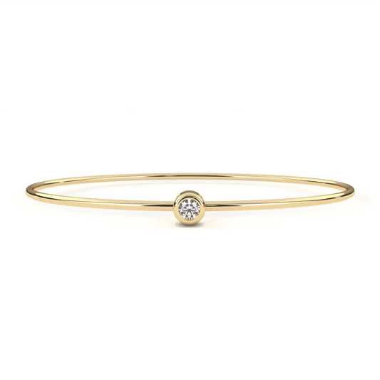Classic Single Diamond Bracelet | Fine 18K 14K Gold Luxury