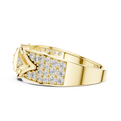 Round Diamond Luxury Band | Modern Geometric Style