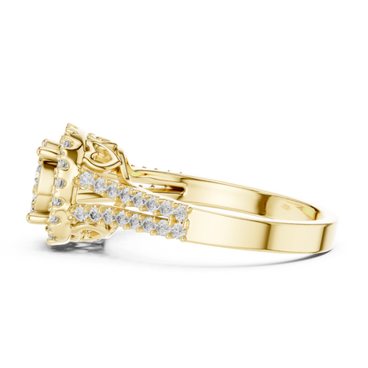 Round Cluster Halo Diamond Rings | Luxury Vintage Style