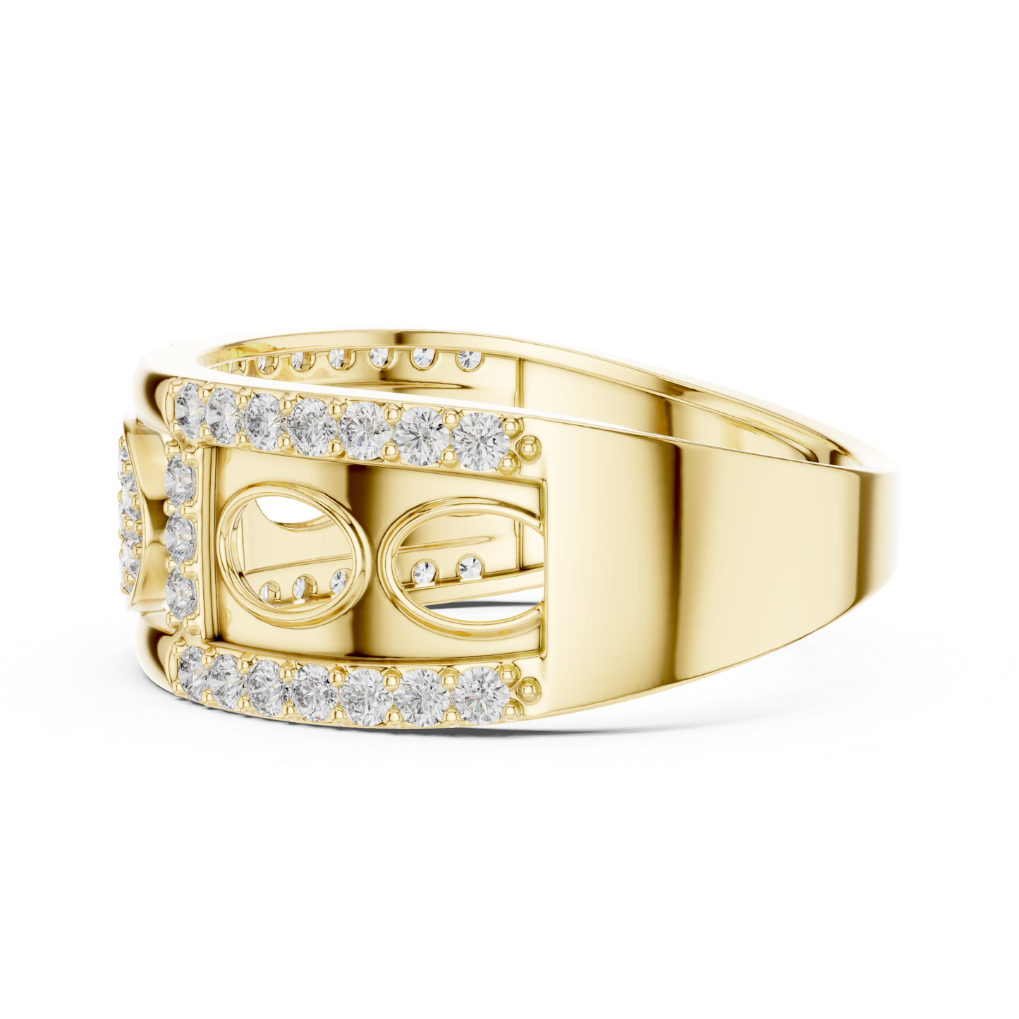 Luxury Diamond Open Pattern Band | Contemporary Fine Jewelry Style