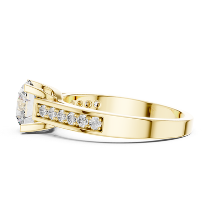 Round Diamond Channel Set Band Ring | Fine 18K 14K 10K Gold