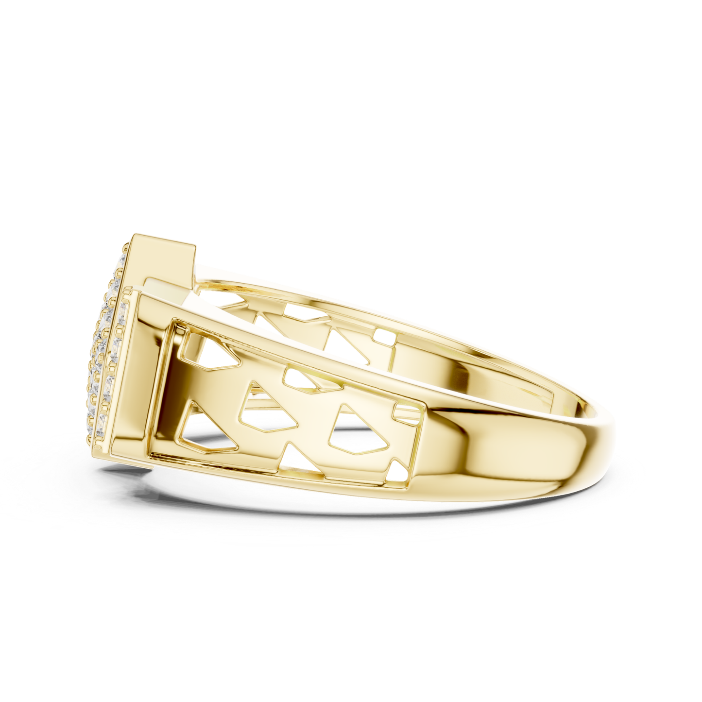 Princess Shape Round Diamond Ring | Modern Luxury Style