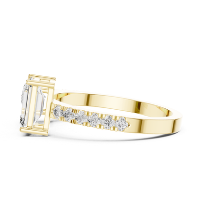 Pear and Emerald Cut Diamond Toi Et Moi Ring | You, Me & Forever