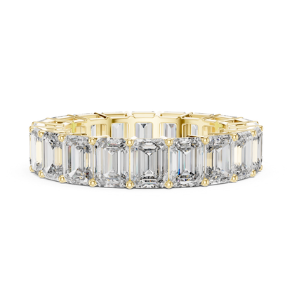 Emerald Cut Diamond Eternity Band | Luxury Gold Wedding Rings