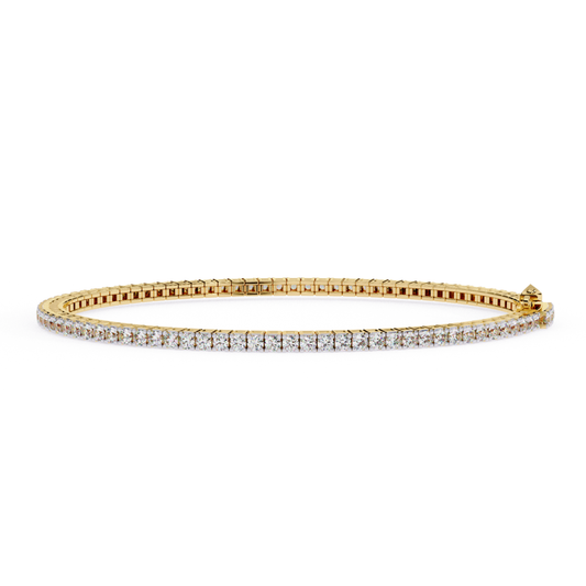 ラディアントライン ダイヤモンドブレスレット | ファイン 18K 14K 10K ゴールド ラグジュアリー