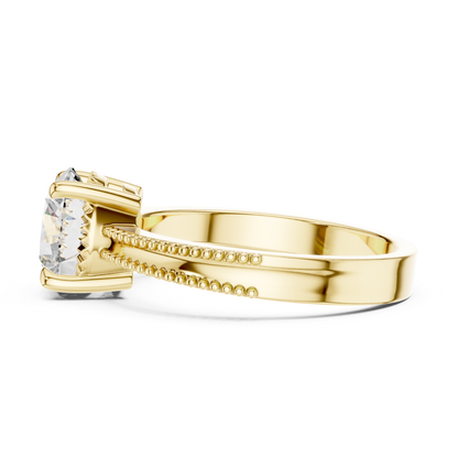 Round Diamond Double Edge Band Ring | Double the Brilliance