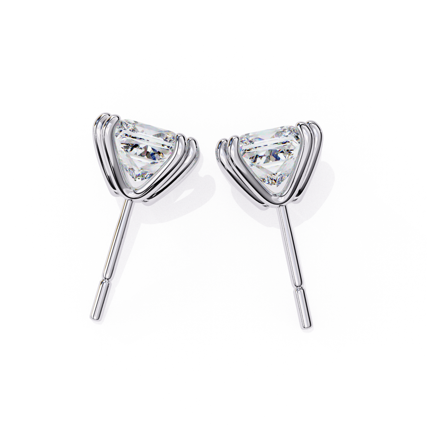 Lab Grown Diamond Gold Stud Earrings for Women
