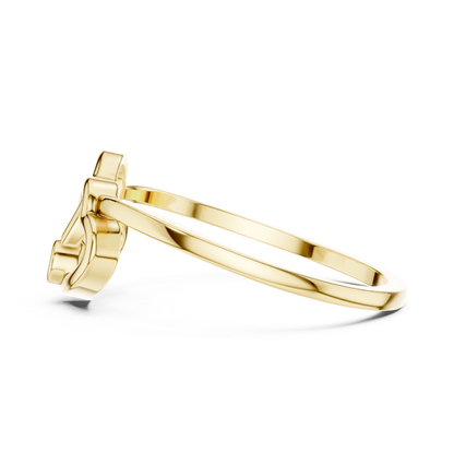 Double Heart Diamond Open Ring | Elegant Love Jewelry Style