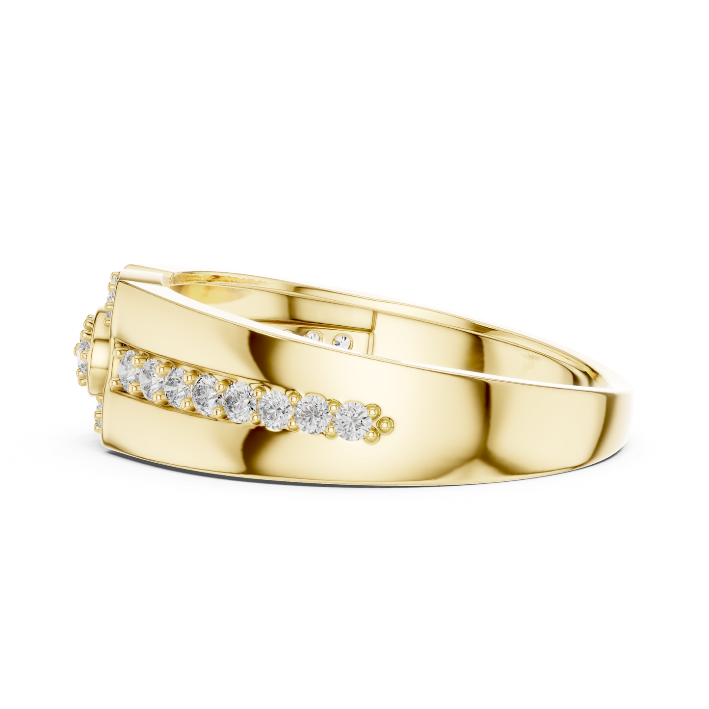 Round Diamond Cluster Band Ring | Modern Luxury Style