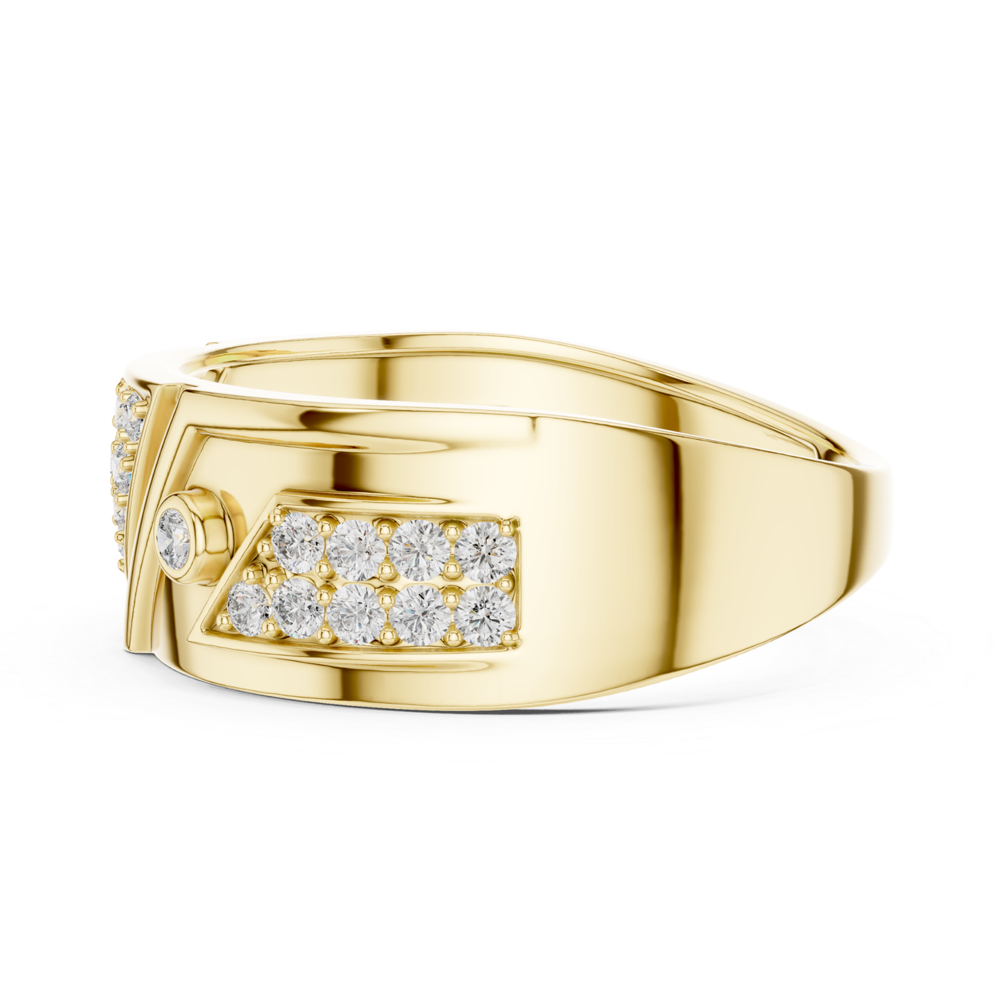 Luxury Triangle Diamond Band Rings | Modern Glamour Style