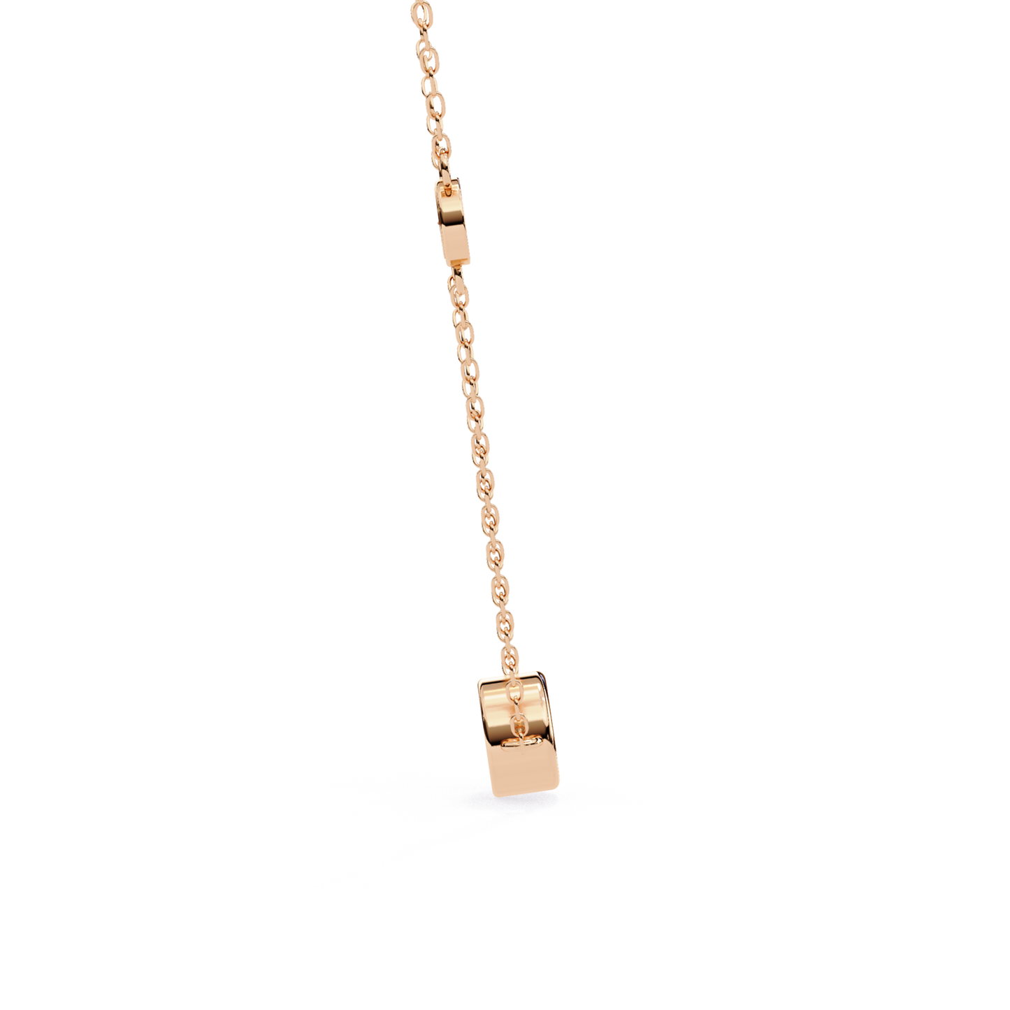Rundschliff Trio Lab Grown Diamantanhänger mit Kette | 18K