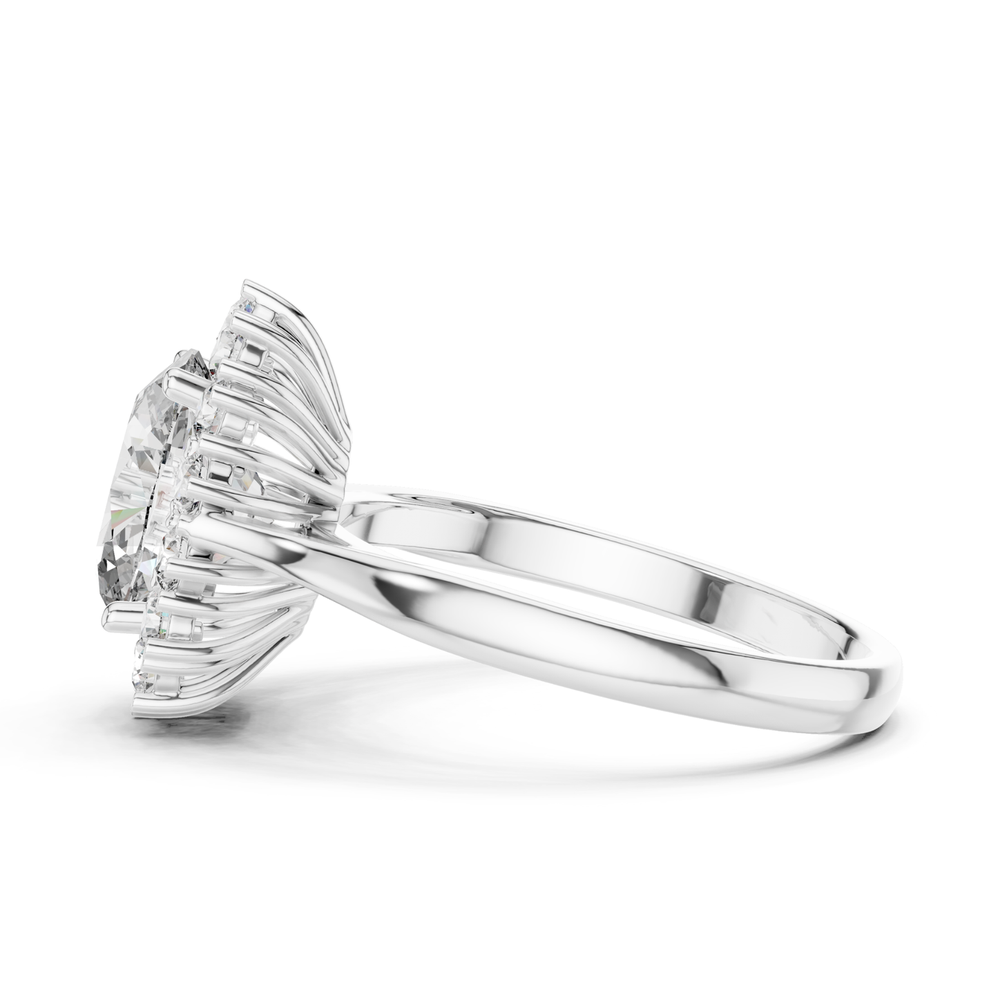 Oval Cut Halo Diamond Rings | Luxury Yellow Gold Statement Style