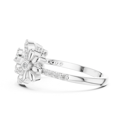 Floral Swirl Diamond Rings | Elegant Luxury Jewelry Style