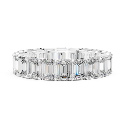 Emerald Cut Diamond Eternity Band | Luxury Gold Wedding Rings