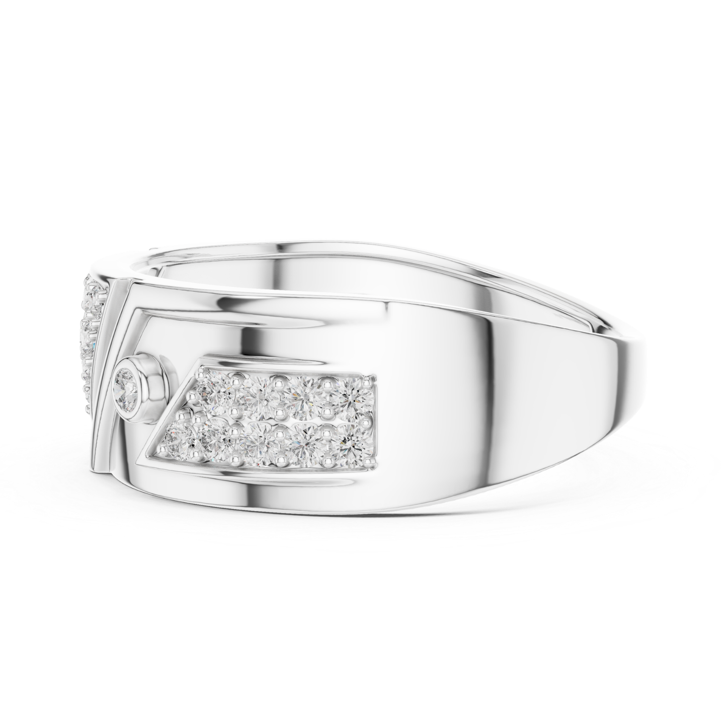 Luxury Triangle Diamond Band Rings | Modern Glamour Style