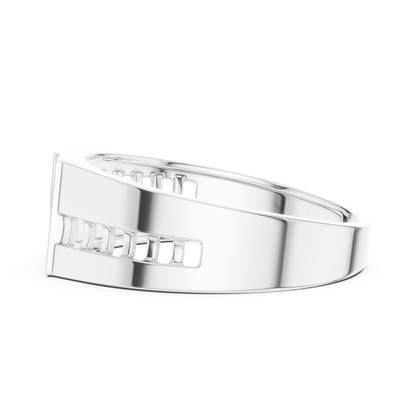 Luxury Round Diamond Band | Modern Geometric Statement Style