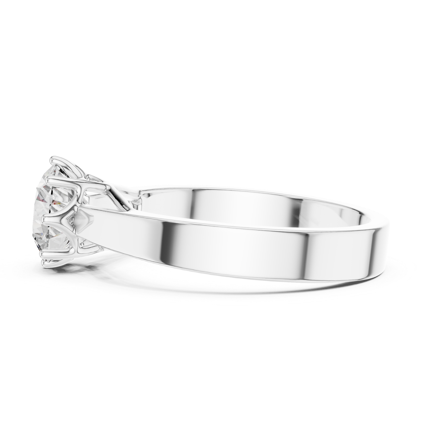Round Diamond Solitaire Ring | 18K Gold Fine Jewelry