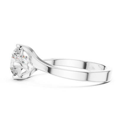 Round Diamond Wrap Band Ring | 18K Gold Fine Jewelry