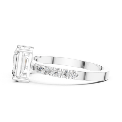 Pear and Emerald Cut Diamond Toi Et Moi Ring | You, Me & Forever