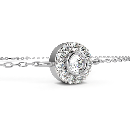 Radiant Halo Diamond Bracelet