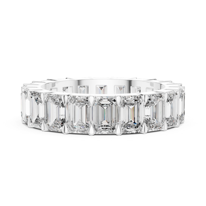 Emerald Cut Diamond Eternity Band | Infinite Step-Cut Brilliance