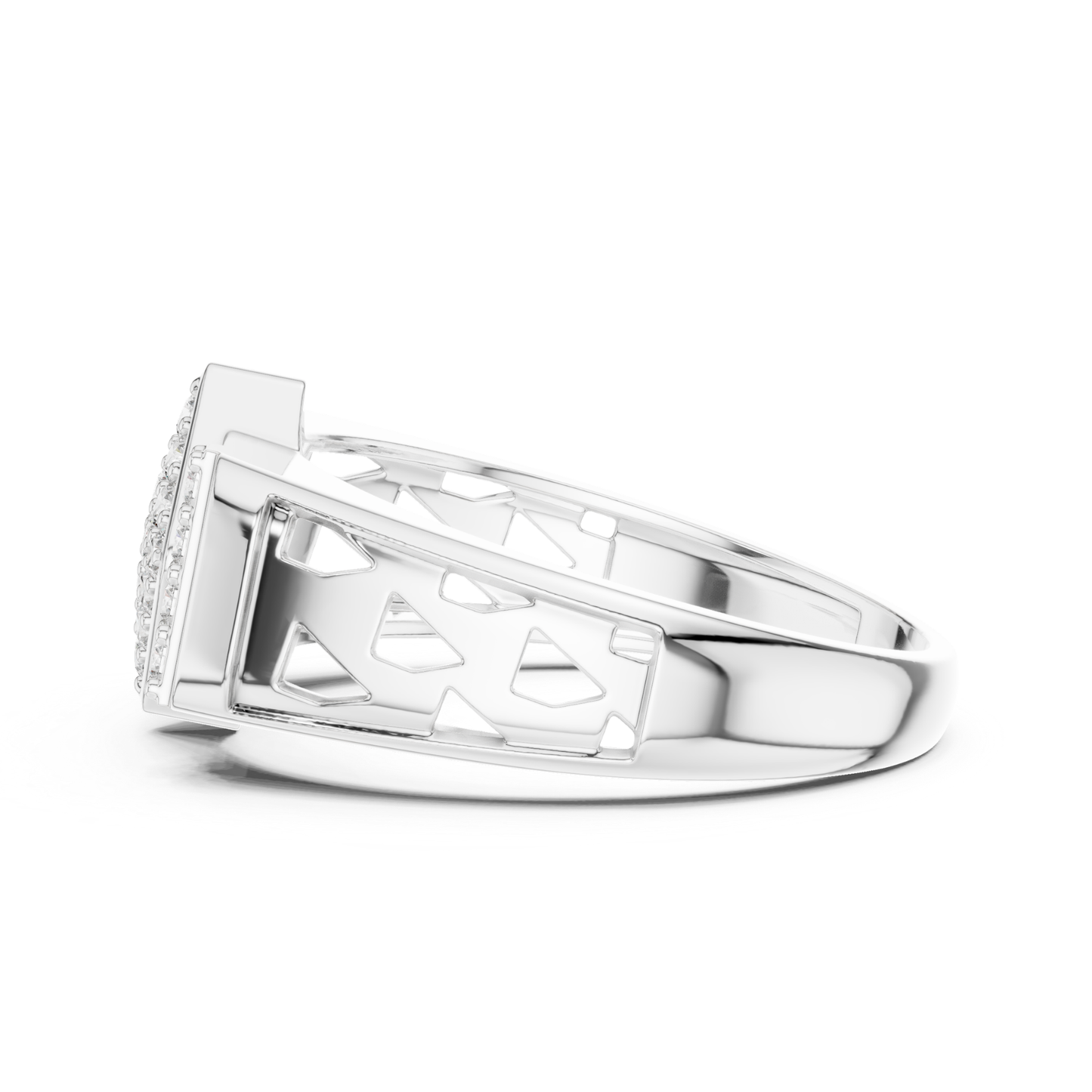 Princess Shape Round Diamond Ring | Modern Luxury Style