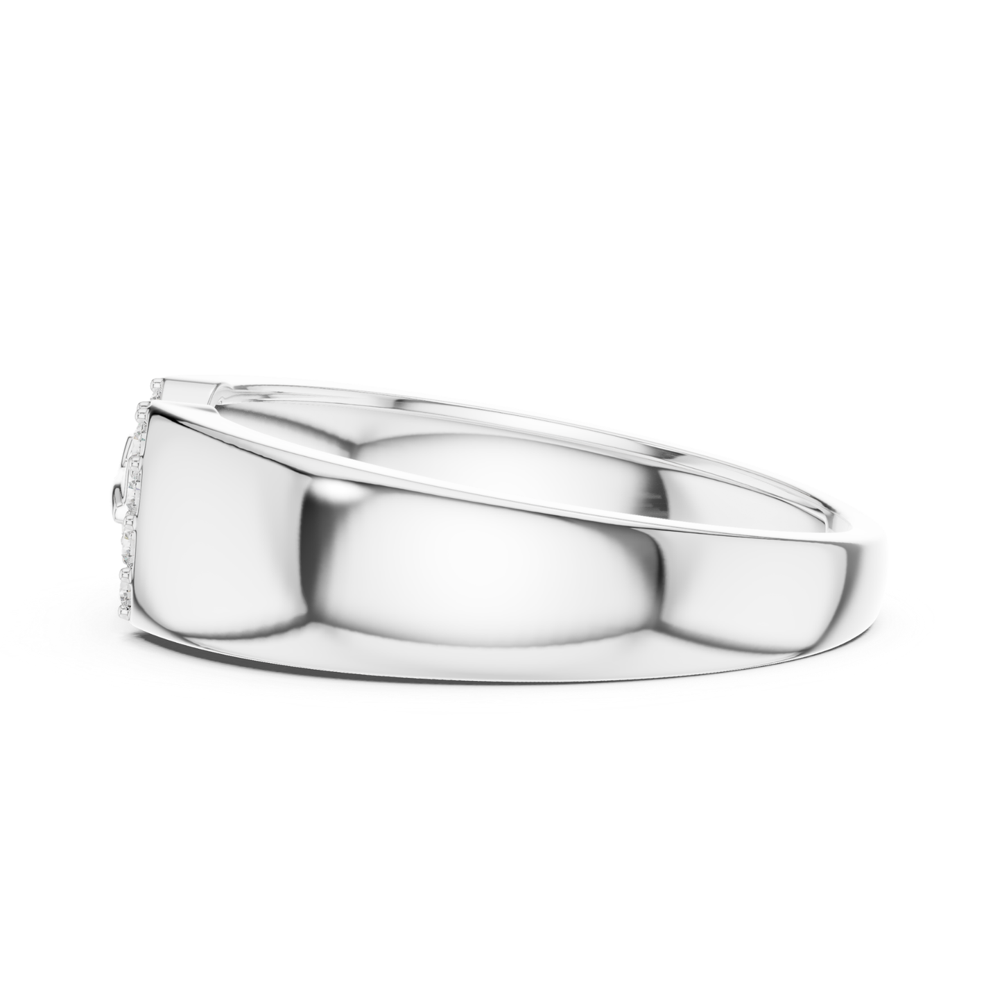 Luxury Diamond Buckle Band | Modern White Gold Style