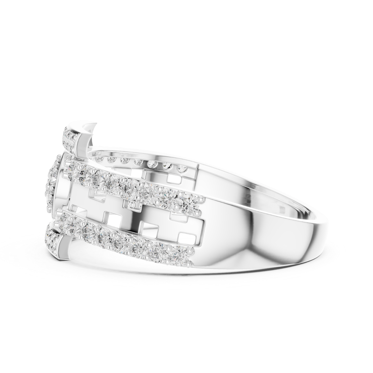 Luxury Diamond Open Wrap Rings | Contemporary White Gold Style