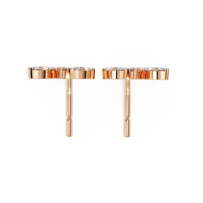 Diamond Designer Leaf Stud Earrings