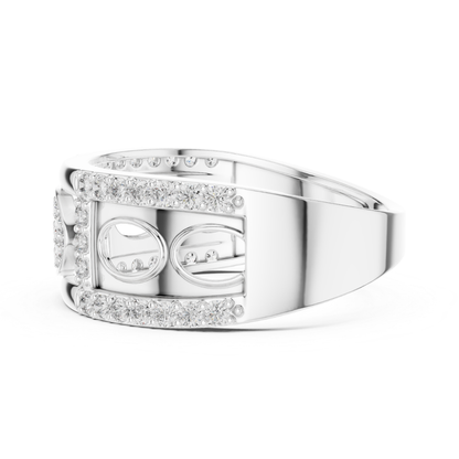 Luxury Diamond Open Pattern Band | Contemporary Fine Jewelry Style