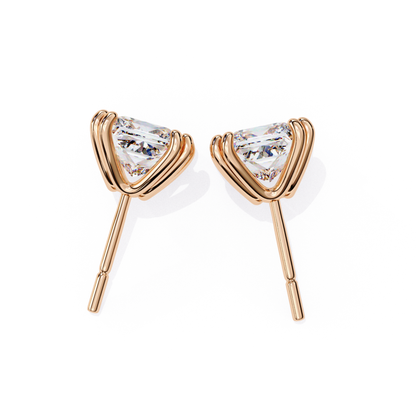 Lab Grown Diamond Gold Stud Earrings for Women